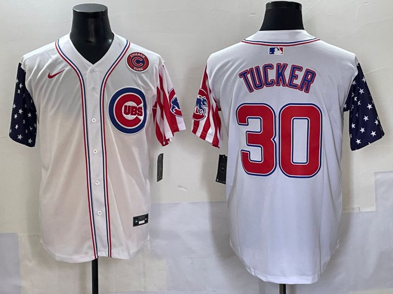 Men 2025 Chicago Cubs #30 Tucker White a generation of national flags Joint Name Nike MLB Jersey style 5